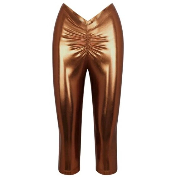 SKIMS Metallic Bronze Swim Pants Leggings 3X - Picture 1 of 10